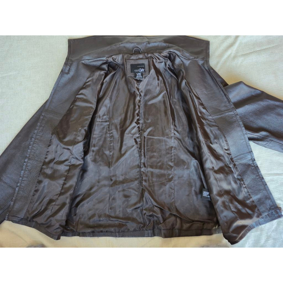 East 5th Genuine Leather Jacket Sophisticated Modern Minimalist XL NWOT - Picture 7 of 12